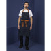 Southside Bistro Apron Denim-Blue With Tan Ties Southside