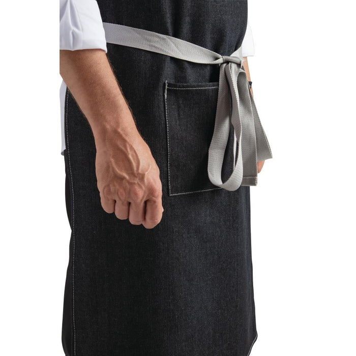 Southside Bib Apron Denim Black Southside