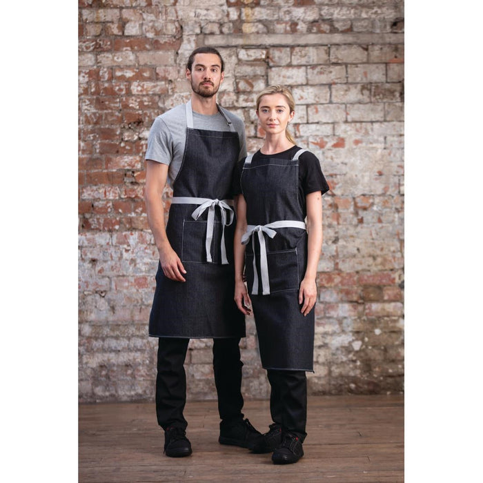 Southside Bib Apron Denim Black Southside