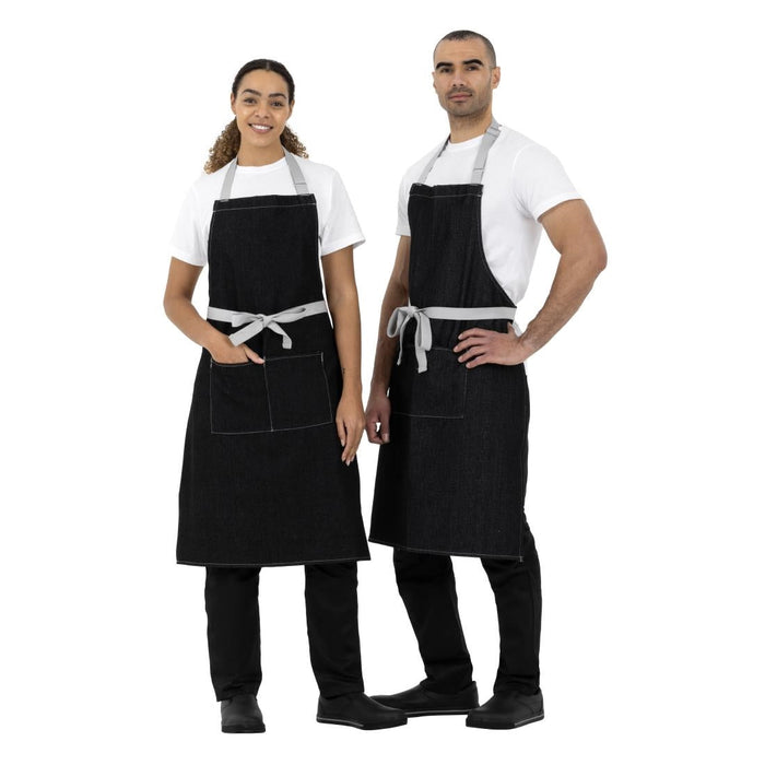 Southside Bib Apron Denim Black Southside