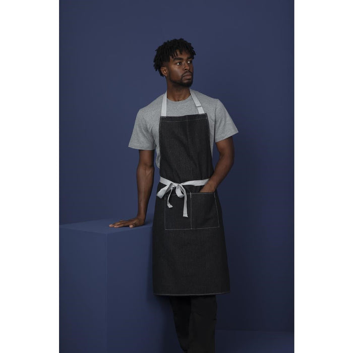 Southside Bib Apron Denim Black Southside