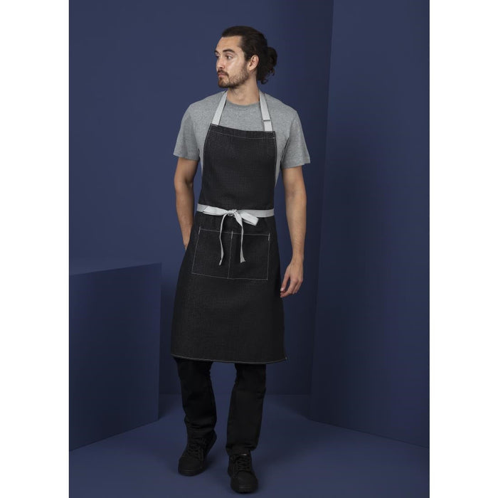 Southside Bib Apron Denim Black Southside