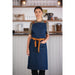 Southside X-Cross Back Apron Denim Blue Tan Ties Southside