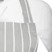 Whites Butchers Stripe Bib Apron Grey/White Whites Chefs Clothing