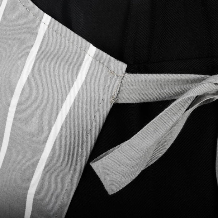 Whites Butchers Stripe Bib Apron Grey/White Whites Chefs Clothing
