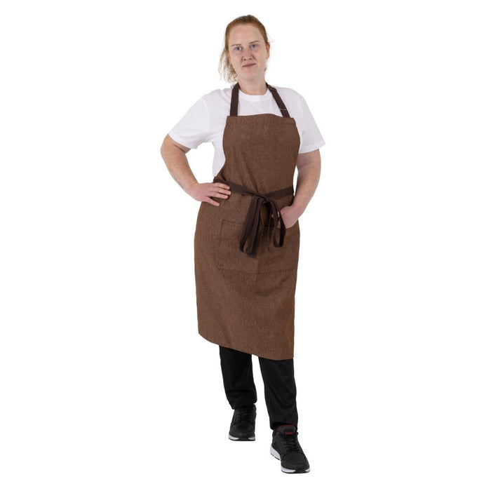 Southside Bib Apron Denim Tan Southside