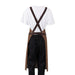 Southside X-Cross Back Bib Apron Denim Tan Southside