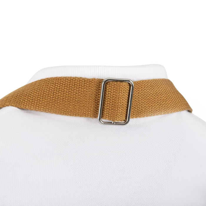 Southside Short Length Bib Apron Denim Blue with Tan Ties Southside