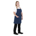 Southside Short Length Bib Apron Denim Blue with Tan Ties Southside