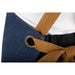 Southside Short Length X-Cross Back Bib Apron Denim Blue with Tan Ties Southside