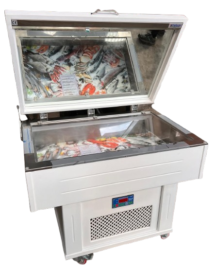 Mobile  Fish Display Counter Fridge Display Case Fridge