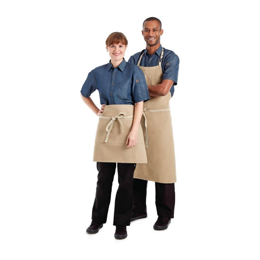 Chef Works Urban Austin Denim Half Bistro Apron Natural Chef Works Urban