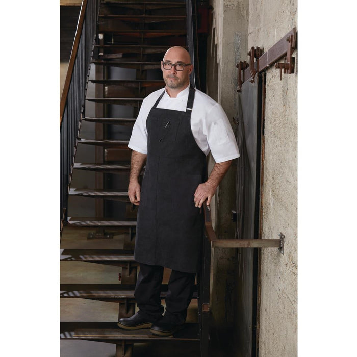 Chef Works Urban Rockford Canvas Wide Bib Apron Steel Grey Chef Works Urban