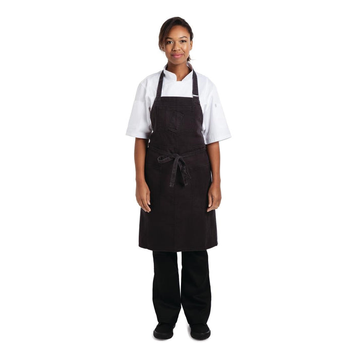Chef Works Urban Rockford Canvas Bib Apron Steel Grey Chef Works Urban