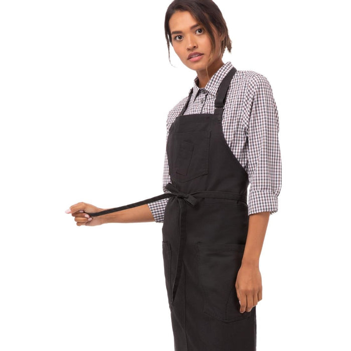 Chef Works Urban Rockford Canvas Bib Apron Steel Grey Chef Works Urban
