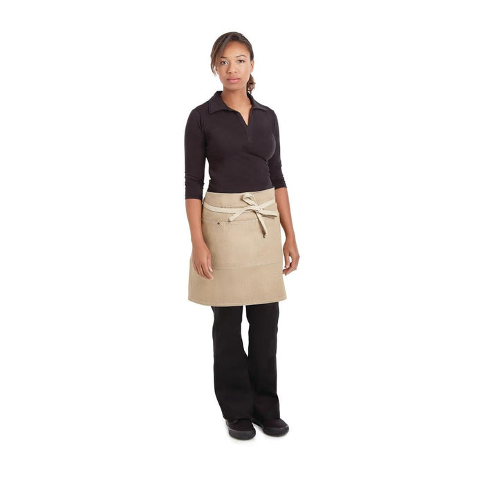 Chef Works Urban Austin Denim Half Bistro Apron Natural Chef Works Urban