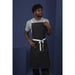 Southside X-Cross Back Bib Apron Denim Black Southside