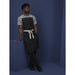 Southside X-Cross Back Bib Apron Denim Black Southside