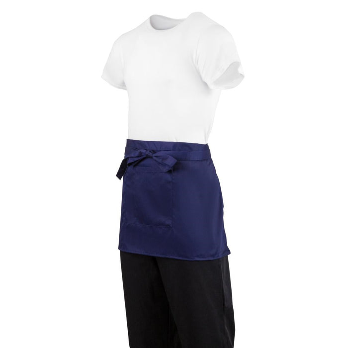 Whites Short Bistro Apron Navy Blue Whites Chefs Clothing