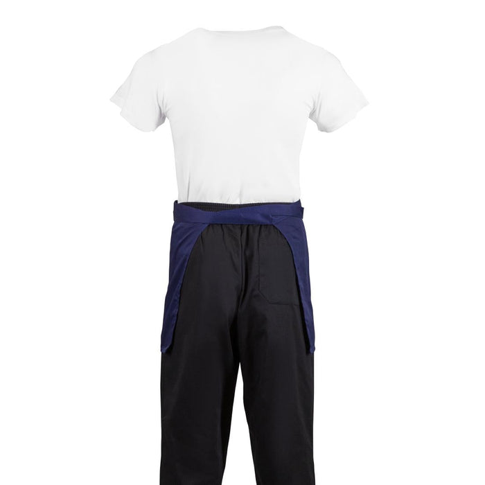 Whites Short Bistro Apron Navy Blue Whites Chefs Clothing