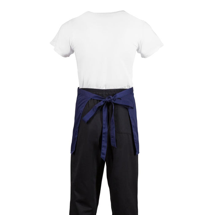 Whites Short Bistro Apron Navy Blue Whites Chefs Clothing