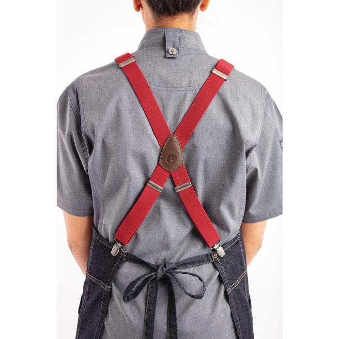 Chef Works Urban Berkeley Denim Brace Bib Apron Dark Indigo Chef Works Urban