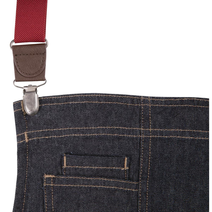 Chef Works Urban Berkeley Denim Brace Bib Apron Dark Indigo Chef Works Urban