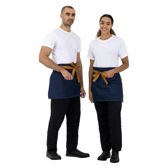 Southside Waist Apron Denim Blue Tan Ties Southside