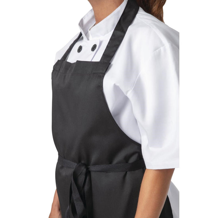 Nisbets Essentials Bib Aprons Polycotton Black (2 pack) Nisbets Essentials