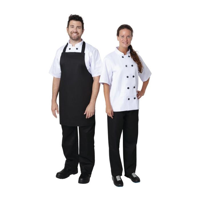 Nisbets Essentials Bib Aprons Polycotton Black (2 pack) Nisbets Essentials