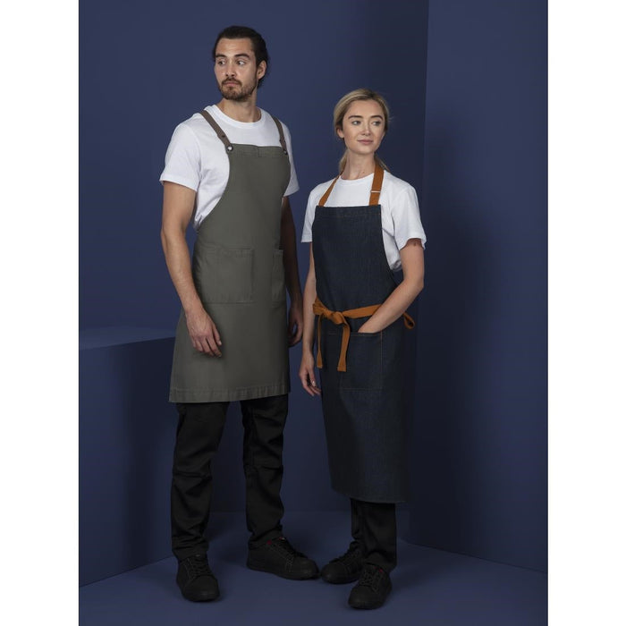 Southside Cotton Canvas Bib Apron Khaki Southside