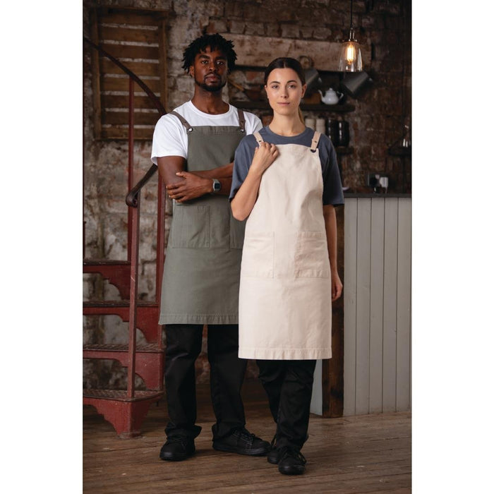 Southside Cotton Canvas Bib Apron Stone Southside