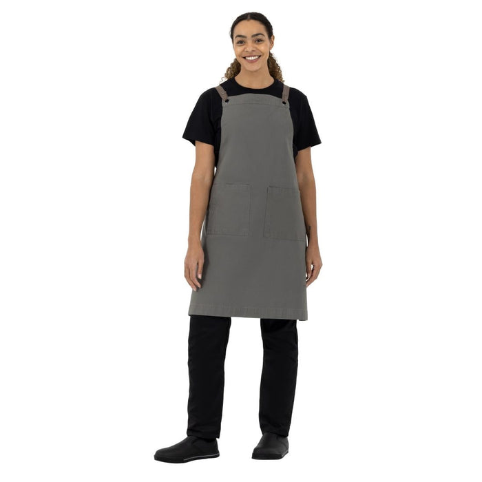 Southside Cotton Canvas Bib Apron Khaki Southside