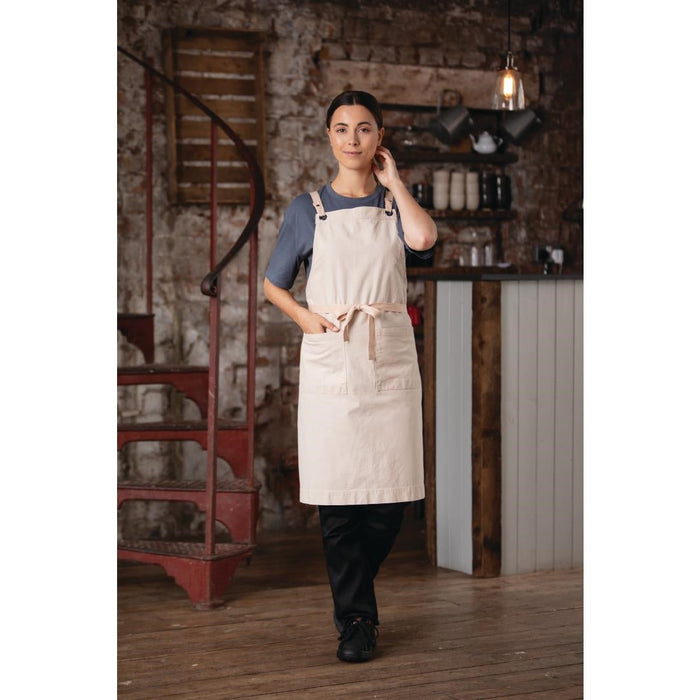 Southside Cotton Canvas Bib Apron Stone Southside