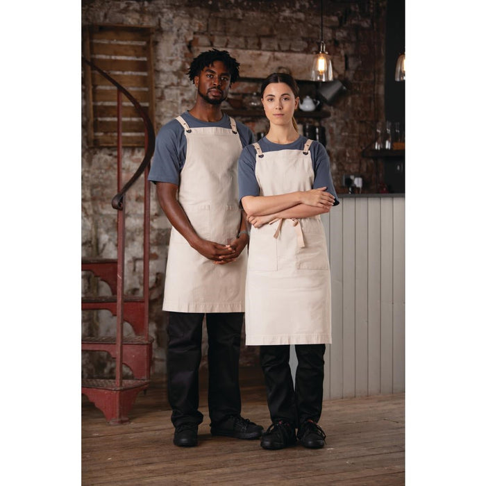 Southside Cotton Canvas Bib Apron Stone Southside