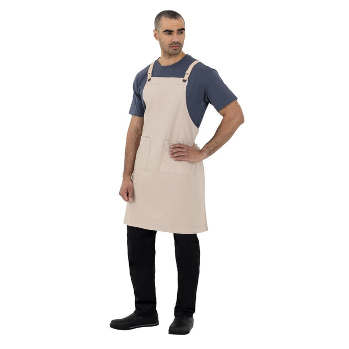 Southside Cotton Canvas Bib Apron Stone Southside