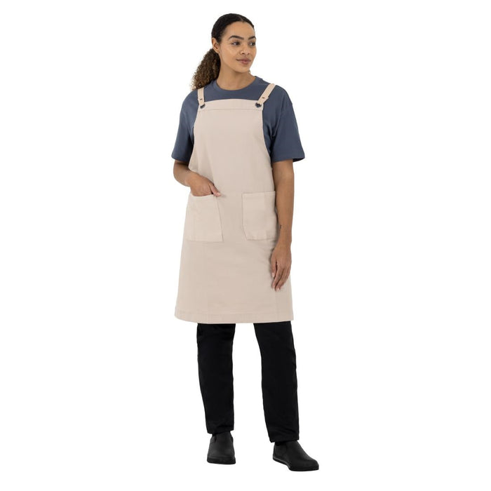 Southside Cotton Canvas Bib Apron Stone Southside