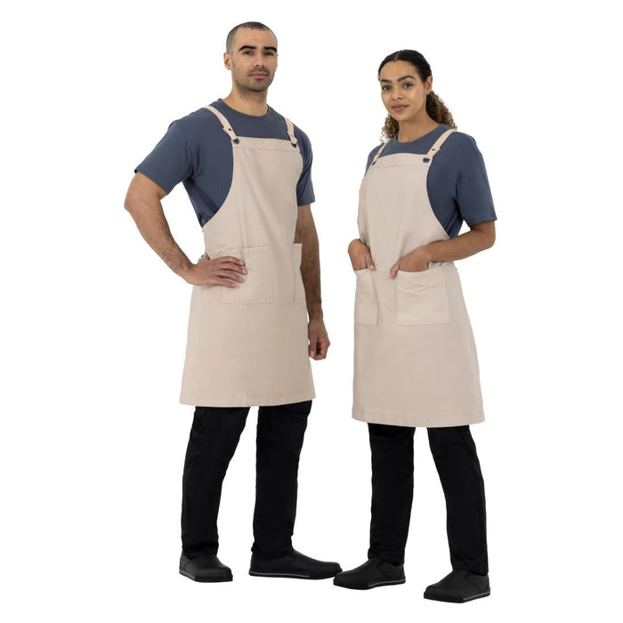 Southside Cotton Canvas Bib Apron Stone Southside