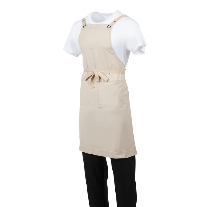 Southside Cotton Canvas Bib Apron Stone Southside