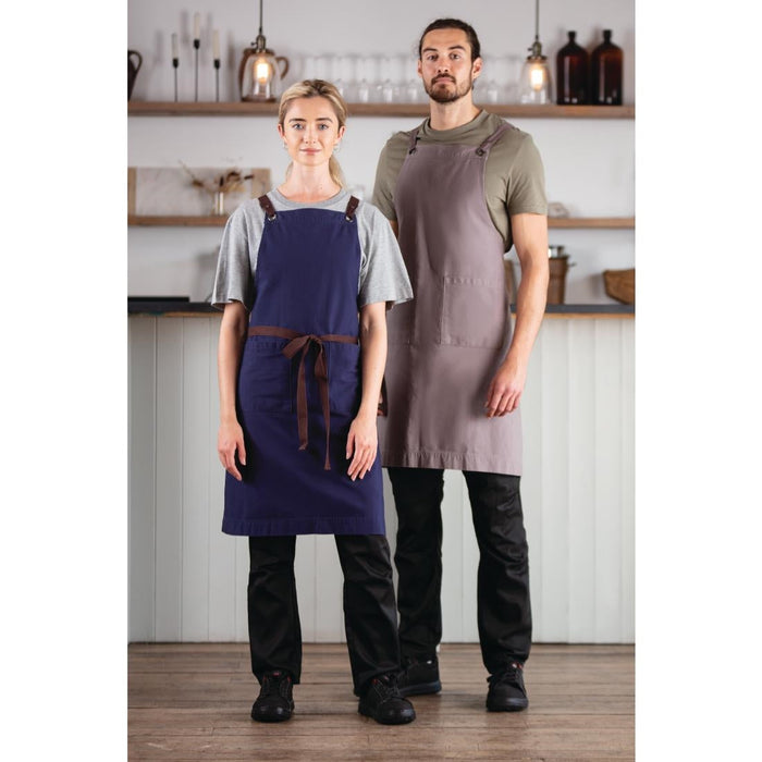 Southside Cotton Canvas Bib Apron Navy Southside