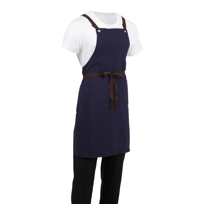 Southside Cotton Canvas Bib Apron Navy Southside