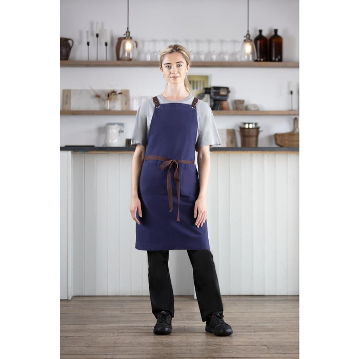 Southside Cotton Canvas Bib Apron Navy Southside