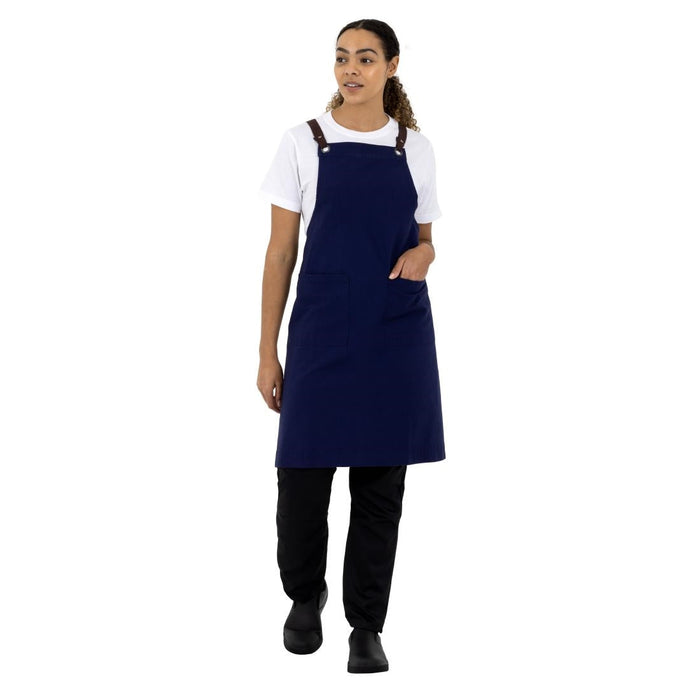 Southside Cotton Canvas Bib Apron Navy Southside