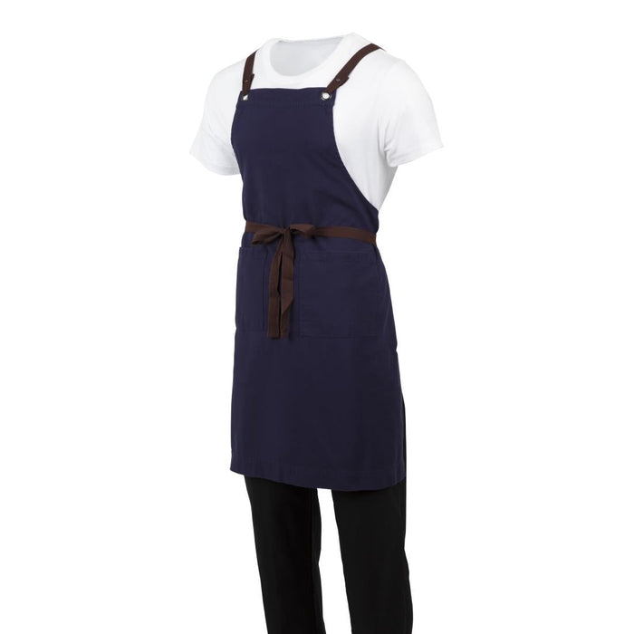 Southside Cotton Canvas Bib Apron Navy Southside
