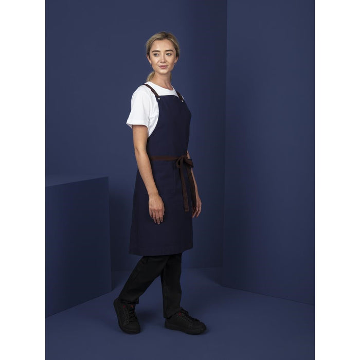 Southside Cotton Canvas Bib Apron Navy Southside