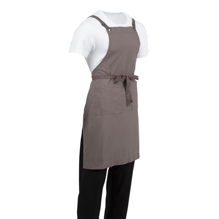 Southside Cotton Canvas Bib Apron Washed Grey Southside