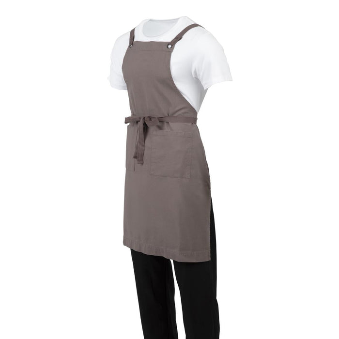 Southside Cotton Canvas Bib Apron Washed Grey Southside