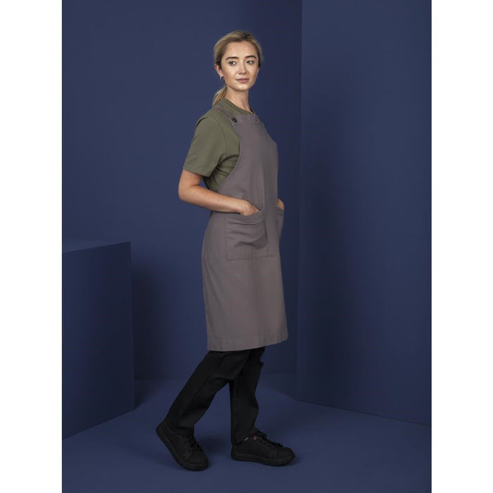 Southside Cotton Canvas Bib Apron Washed Grey Southside