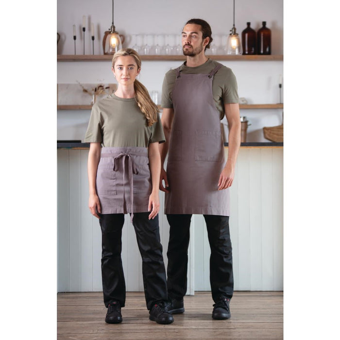 Southside Cotton Canvas Bib Apron Washed Grey Southside