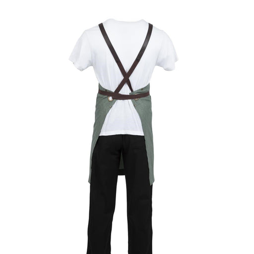 Southside Linen Blend Bib Apron Forest Green Southside